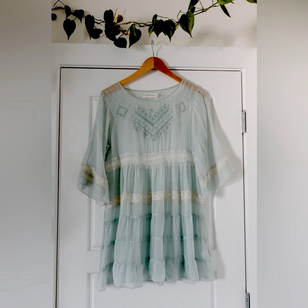 Flowy Boho Silk Dress - 4 Love and Liberty by Johnny Was, size small